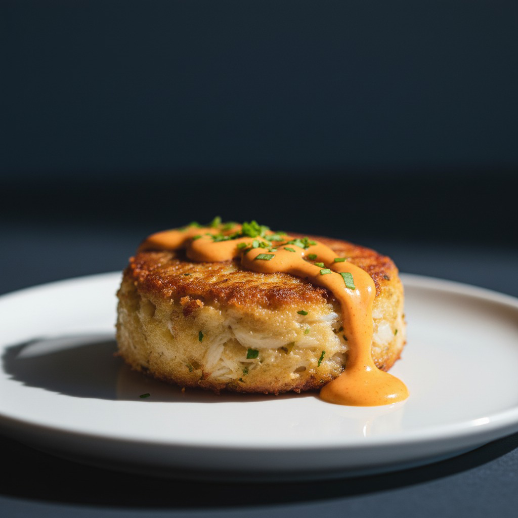 Crab-cake-with-spicy-aioli